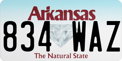 AR license plate 834WAZ