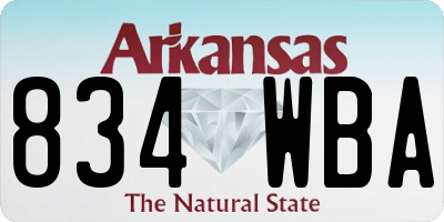 AR license plate 834WBA