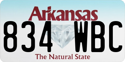 AR license plate 834WBC