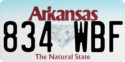 AR license plate 834WBF