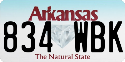 AR license plate 834WBK
