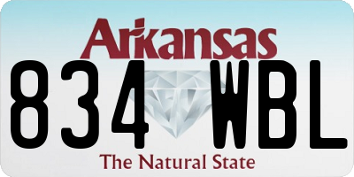 AR license plate 834WBL