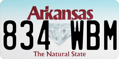 AR license plate 834WBM