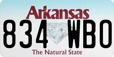 AR license plate 834WBO