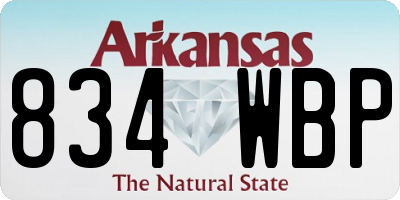 AR license plate 834WBP