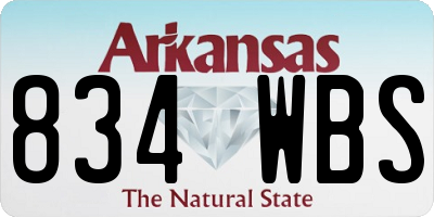 AR license plate 834WBS