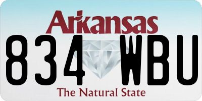 AR license plate 834WBU