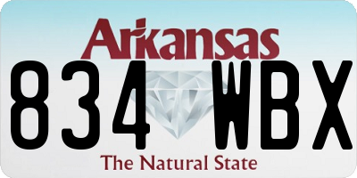 AR license plate 834WBX