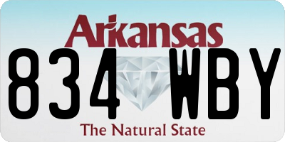 AR license plate 834WBY