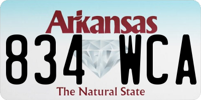AR license plate 834WCA