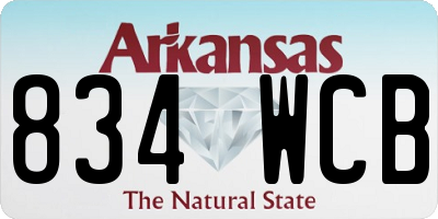 AR license plate 834WCB