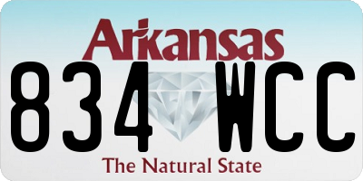 AR license plate 834WCC