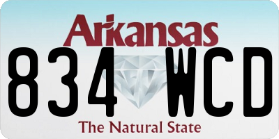 AR license plate 834WCD