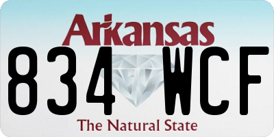 AR license plate 834WCF