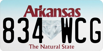 AR license plate 834WCG
