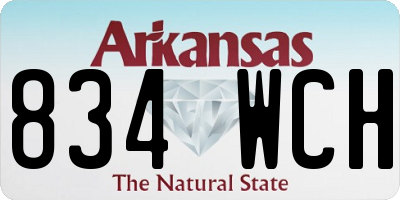 AR license plate 834WCH
