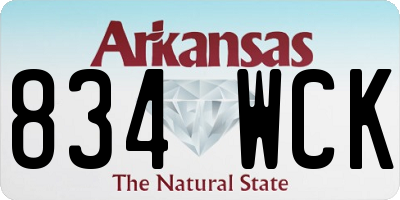 AR license plate 834WCK