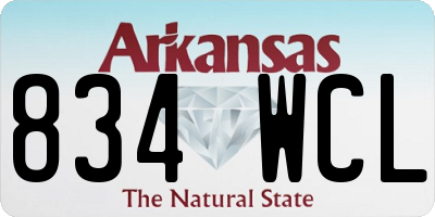 AR license plate 834WCL