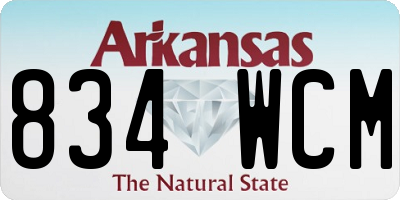 AR license plate 834WCM