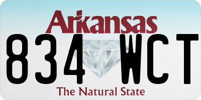 AR license plate 834WCT