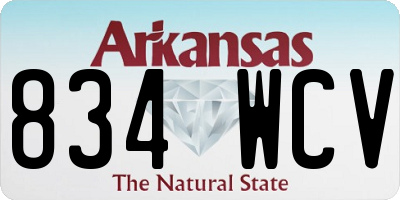 AR license plate 834WCV