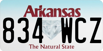 AR license plate 834WCZ