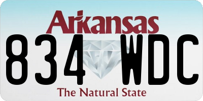 AR license plate 834WDC