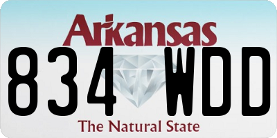 AR license plate 834WDD
