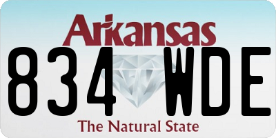 AR license plate 834WDE
