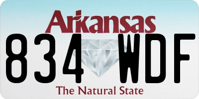 AR license plate 834WDF