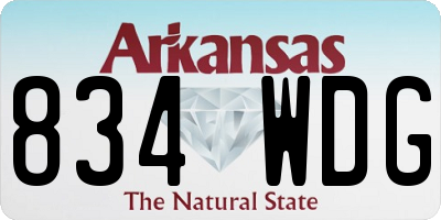 AR license plate 834WDG