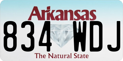 AR license plate 834WDJ