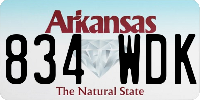 AR license plate 834WDK