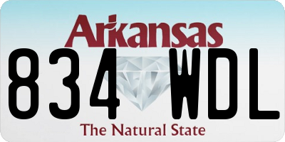AR license plate 834WDL