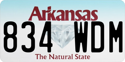 AR license plate 834WDM