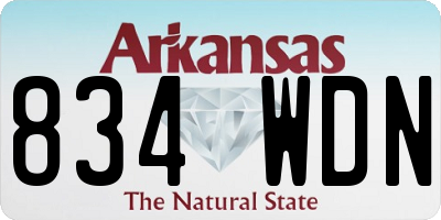 AR license plate 834WDN