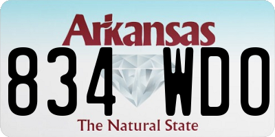 AR license plate 834WDO