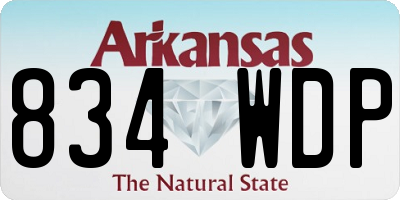 AR license plate 834WDP
