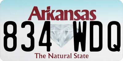 AR license plate 834WDQ