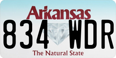 AR license plate 834WDR