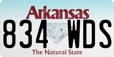 AR license plate 834WDS