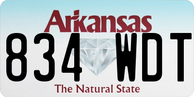 AR license plate 834WDT