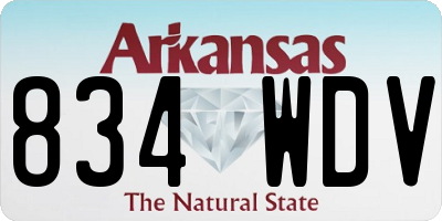 AR license plate 834WDV