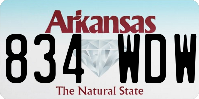 AR license plate 834WDW