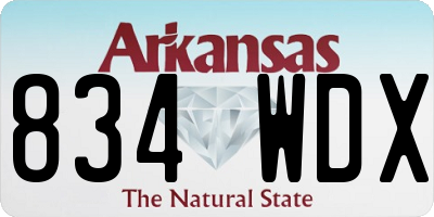 AR license plate 834WDX