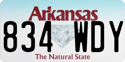 AR license plate 834WDY