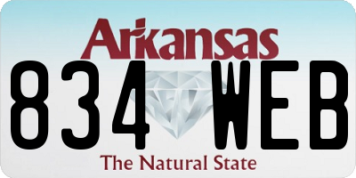 AR license plate 834WEB