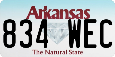 AR license plate 834WEC