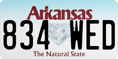 AR license plate 834WED
