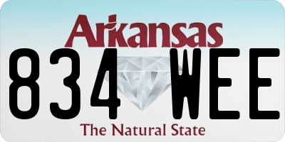 AR license plate 834WEE